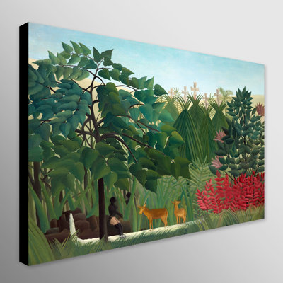 The Waterfall by Henri Rousseau - Wrapped Canvas Art Prints