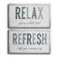 Relax - ensemble de 2 pièces d'art textuel sur toile tendue-687225684-687225691