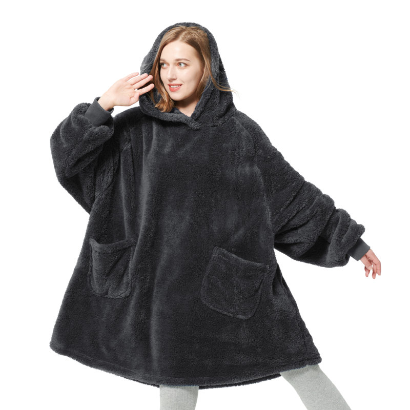 Sweat à capuche à douillette, Noir, Standard