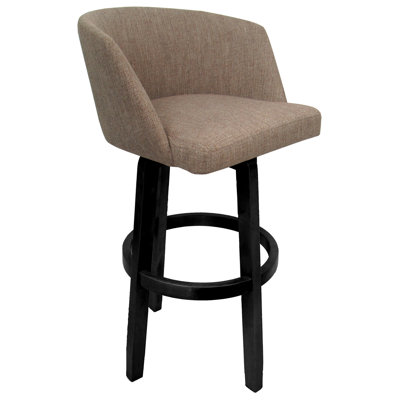 Tabouret de bar pivotant en bois Sykes de 26 po Sykes - Vivian - Beige bassin - Noir
