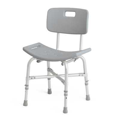 Bariatric Shower Chair With Backrest And Reinforced Frame, 550 Lb. Weight Capacity