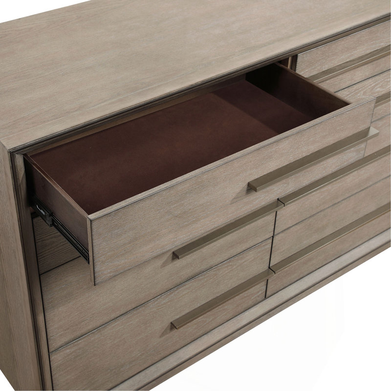 Commode 8 tiroirs, Taupe