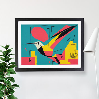 Hummingbird Graffiti Abstract - Single Picture Frame Print