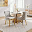 Ensemble de 2 chaises en chenille avec pieds courbés et garniture de rivets-800057497