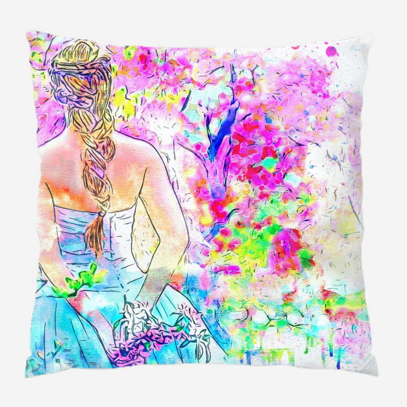 Coussin de fille fille Buskirk, Microsuède, Intérieur