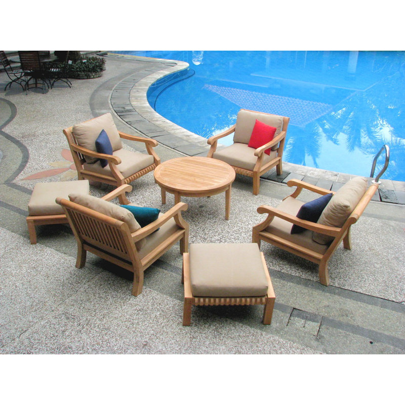 Giva Outdoor 7 - Piece Teak Conversation Set