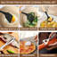 Ensemble de 20 couteaux de cuisine et ustensiles avec accents or rose - disponible en 5 couleurs élégantes - comprend un bloc de rangement, une planche à découper et des gadgets de cuisine professionnels-129355312