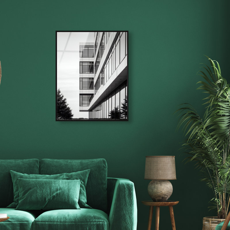 Glass Labyrinth II Print, 37"H x 31"W, Black Floater Frame