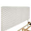 Lit tapissier blanc 3D et tête de lit pleine grandeur à hauteur ajustable et sans sommier confortable-1069842729