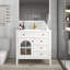 Lavabo de salle de bain 35,6 po Mid-Century-313110521