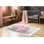 Rectangle Boda Machine Woven Polyamide Area Rug in Gray/Pink-463375450