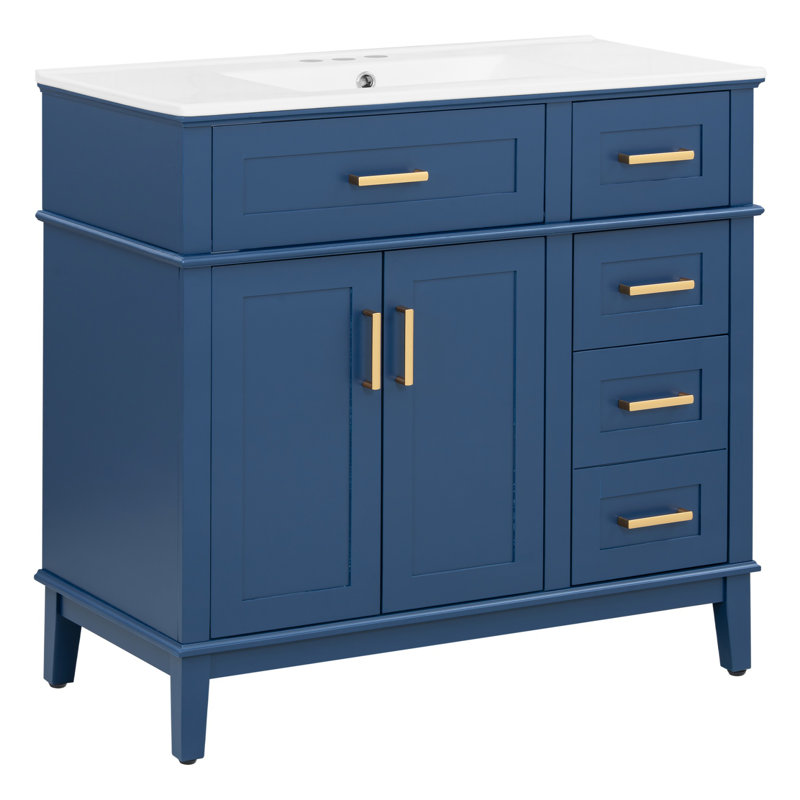 36" Bathroom Vanity Set, Blue
