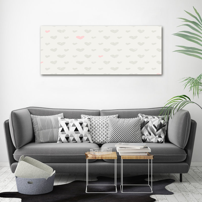 Hearts Background - No Frame Print on Canvas
