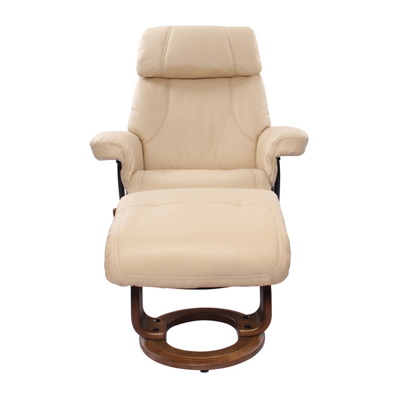 Upholstered Swivel Recliner, Polyester Blend