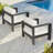 Quick-Assembly Outdoor Aluminum Chair ,Wood-Grain Veneer chair for Patio, Wide Armrest Triangular Aluminum Tube chair -2055713831
