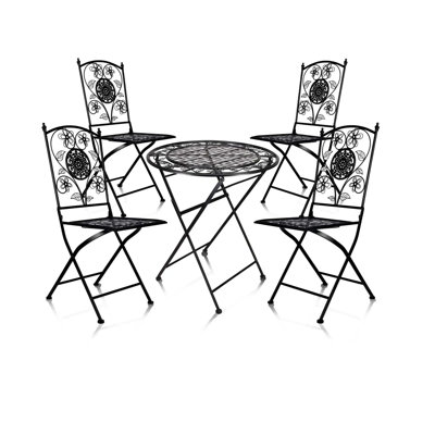 Barcelona Bistro Set 28" Table & 4 Chairs by Chivari by Chivari
