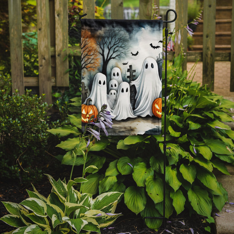 Double Sided 15.5'' H x 11.25'' W Polyester Halloween Garden Flag