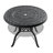 3-Piece Set Of Cast Aluminum Patio Furniture With Red Cushions-1945165070