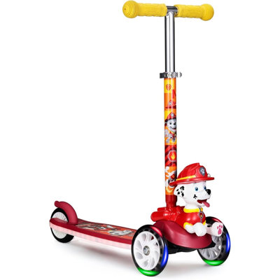 Trottinette à 3 roues Paw Patrol Marshall avec plateforme lumineuse et roues