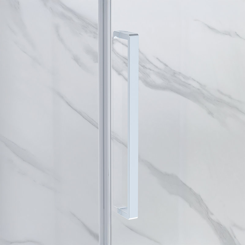Bristol 48" x 32" Chrome Framed Rectangular Shower Kit