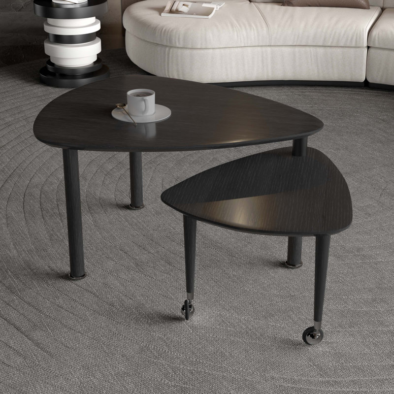 Table basse rotative à 360 degrés, Noir