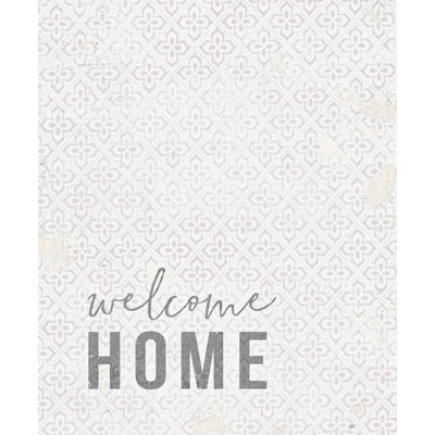 Welcome Home Pattern - Textual Art Print