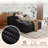 Oversized Plush Corduroy Chaise Lounge Chair Indoor Sleeper Reading Upholstered Sofa With Ottoman Corduroy Cloud Sofa Plush Chair Couch Bed for Living Room Bedroom with Cup Holder (Gray)-498124587