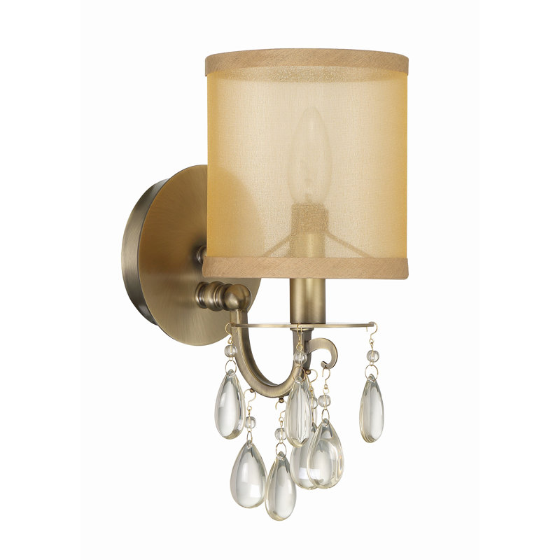 Walser Candle Wall Light, Antique Brass