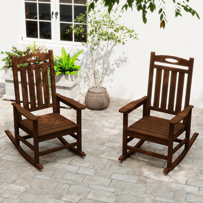 Chaise berçante d'extérieur pour patio (ensemble de 2)