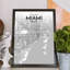 «Miami City Map», reproduction d'impression sur affiche-31736696