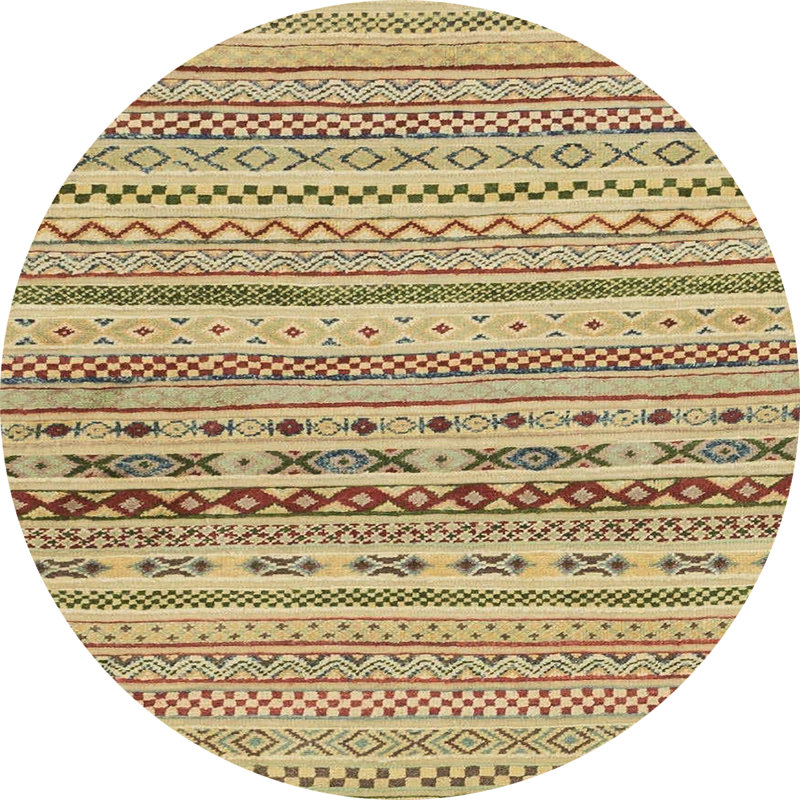 Abstract Indoor Rug, Round 5'