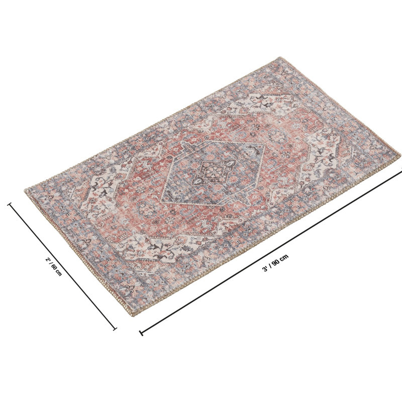 Tapis multicolore, 2 pi X 3 pi., Esthétique faite à la main, zones très passantes, aspect de chambre à coucher, zones