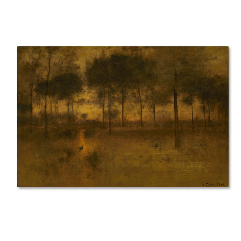 George Inness Traditional Landscape Canvas Art in Warm Tones