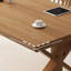 Brown Rectangular Solid Wood desk-377047980