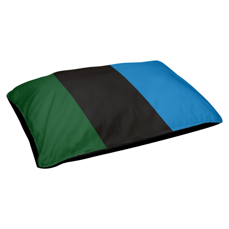 Coussin extérieur Phoenix, Moyen (l 28 po x P 18 po x H 9,5 po), Vert de Good Land / noir / bleu des Grands Lacs