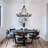 8 - Light 29 inch Rustic Vintage Round Wagon Wheel Chandelier for Dining Room-806896518