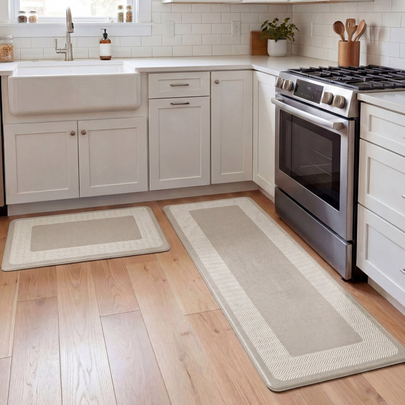 Tapis de cuisine Hettie Herringbone, Beige