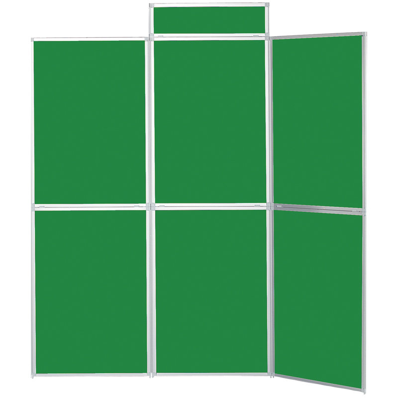 Free-Standing Bulletin Board, 200cm H x 210cm W, Emerald Green