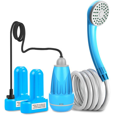 Pompe de douche de camping portative de douche de camping portative, douche de camping portative électrique rechargeable, alimentée par une batterie rechargeable