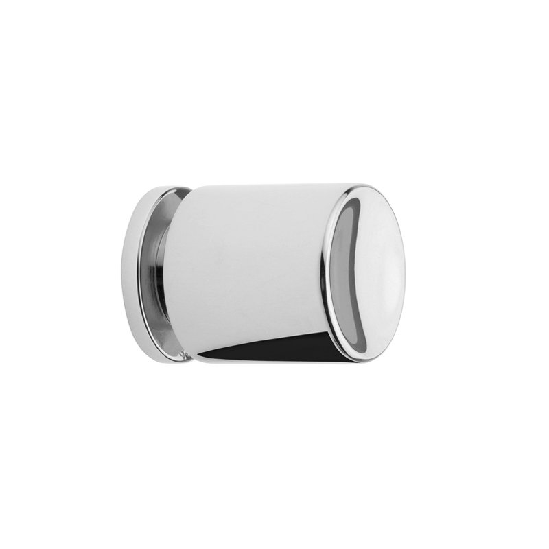 Bauhaus Round Knob, 0.75" H x 0.74" W x 0.74" D, Bright Chrome