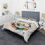Ensemble de housse de couette en microfibre / polyester multicolore Art géométrique-843009821