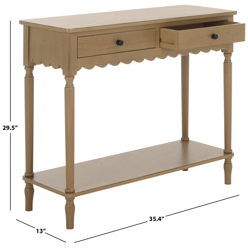Ferda Haven 2 Drawer Small Console, Brown