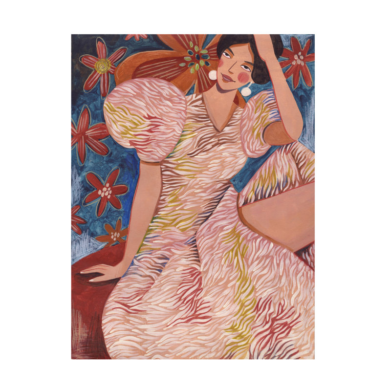 Art sur toile femme bolologienne, Caroline Caroline, H 47 po x l 35 po