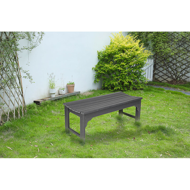 Banc Adirondack sans dossier avec texture bois, Gris