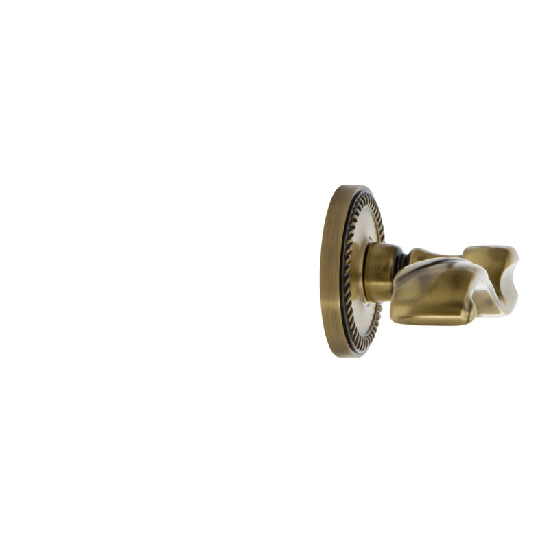 Grandeur Newport Rosette Privacy with Portofino Lever, 2 3/4", Left Handed, Vintage Brass
