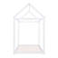 Cadre de lit simple en bois pour enfants, lit à plancher Montessori blanc avec profil bas