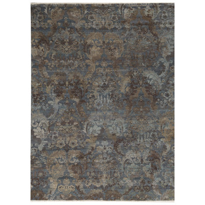 Mudra Wool Damask Area Rug