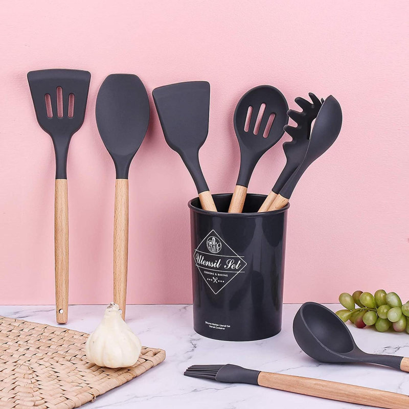 Rareweaves 12 Utensil Set, 33.4cm, Black