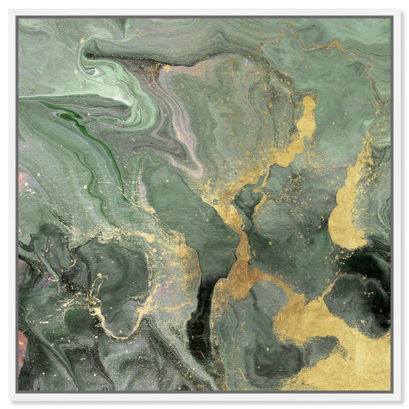 «Jade Cosmos», reproduction d'impression sur toile, Cadre blanc, H 16 po x l 16 po