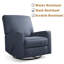 Fauteuil inclinable et pivotant rembourré manuel-91383717
